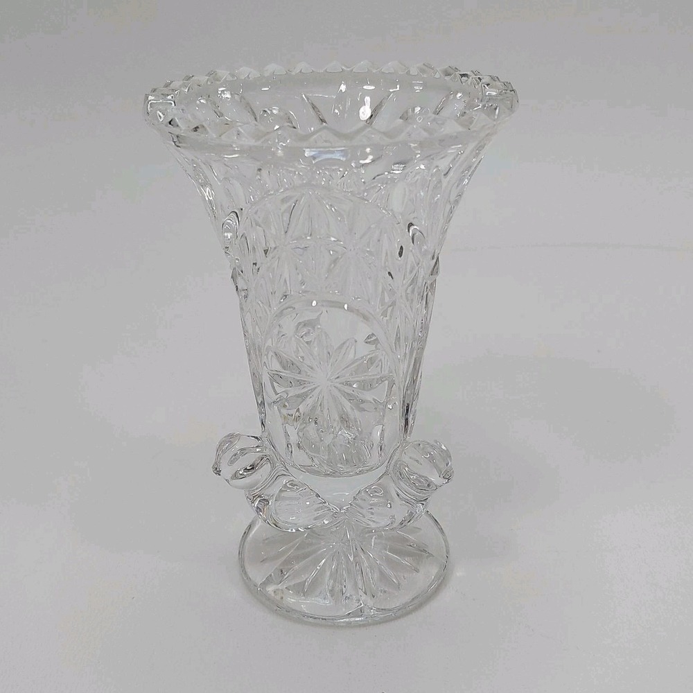 Vintage Hofbauer Byrdes Collection Lead Crystal Bud Vase Birds Base